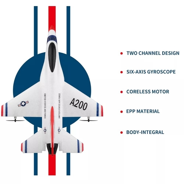 Avião De Controle Remoto Aeromodelo Jato A200 F-16B - Wltoys - Aviões e  Helicópteros de Brinquedo - Magazine Luiza