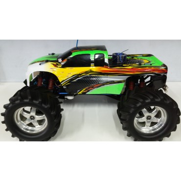 AUTOMODELO TRAXXAS NITRO T-MAXX 4X4 RÁDIO 2.4GHZ MOTOR PICCO 26 MAX SERVOS FUTABA S3004 SEMINOVO REVISADO