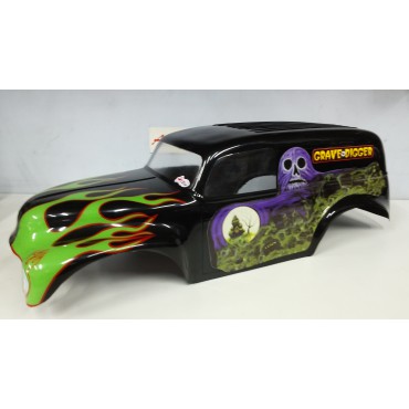 BOLHA 1/8 CHEVY 50 PANEL GRAVE DIGGER MONSTER MAD FORCE / REVO 3.3 / E-REVO / T- E MAXX 3.3 / SAVAGE / SUMMIT / ETC PINTADA LYNX LHP1008 PGR