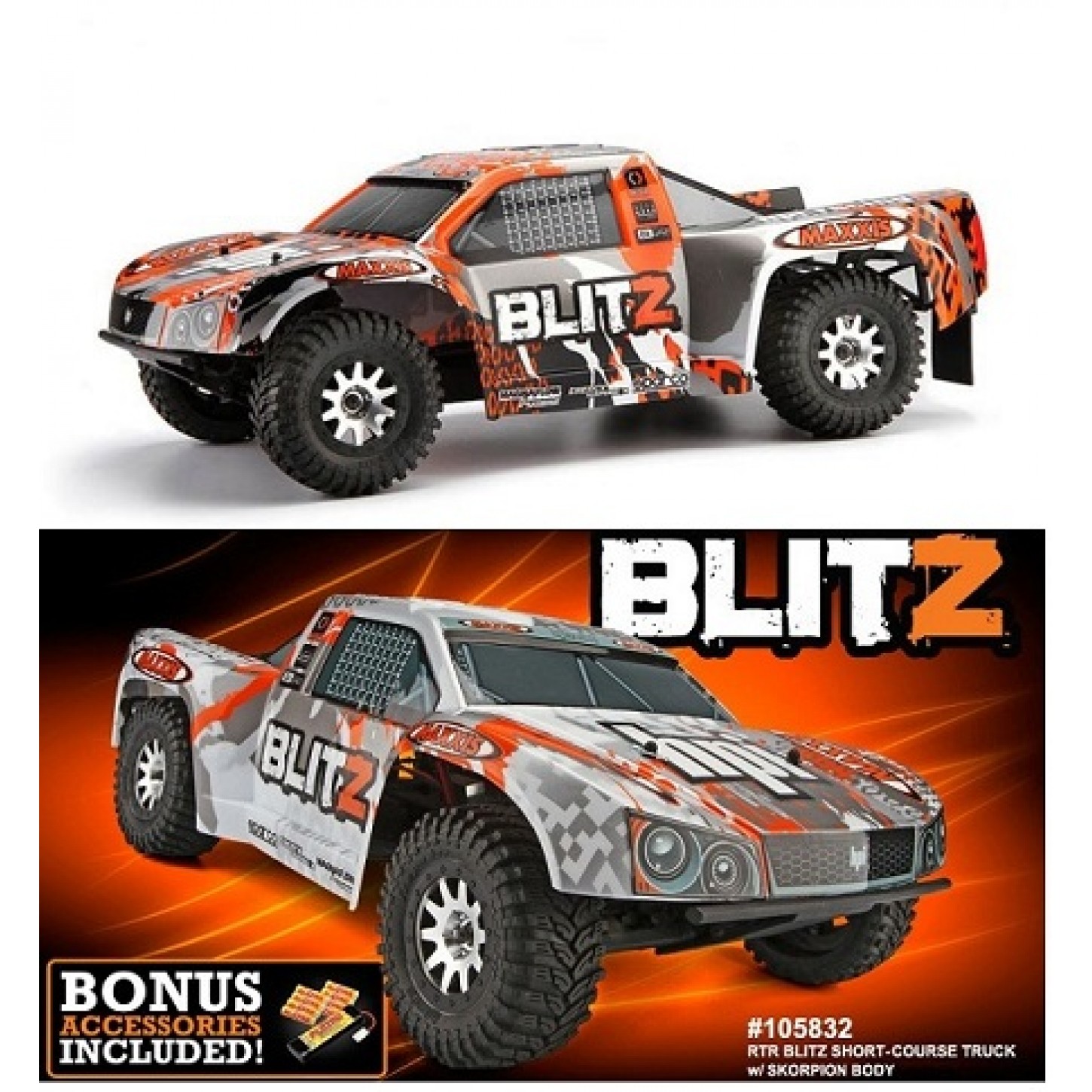 AUTOMODELO ELÉTRICO HPI BLITZ RTR 2WD SHORT COURSE EP 1/10 COM RÁDIO 2 ...