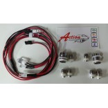 KIT ILUMINAÇÃO DE LED PARA AUTOMODELOS 1/8 GT2 CORVETTE ETC 8 LEDS COM SUPORTE 2B10 2B5 4V5 PR147