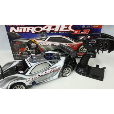 AUTOMODELO TRAXXAS NITRO 4-TEC 1/10 MOTOR 3.3 RÁDIO TQi 2.4Ghz COM TELEMETRIA MODELO 4807 COMPLETO SEMINOVO 