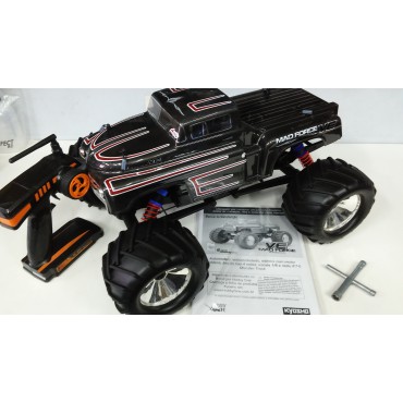 AUTOMODELO ELÉTRICO KYOSHO MAD FORCE VE 1/8 4X4 RÁDIO 2.4Ghz FS GT2 MONSTER TRUCK SEMINOVO