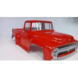 BOLHA PINTADA FORD F100 COR VERMELHA PARA AUTOMODELOS 1/10 E 1/8 MONSTERS TRUCKS.MAD FORCE,REVO,FW05/06