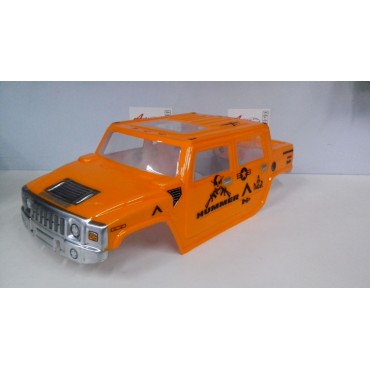 BOLHA HUMMER H2 1/8 PINTADA LARANJA PARA OFF ROAD MONSTERS REVO,STAMPEDE,SAVAGE,MAD FORCE LYNX.