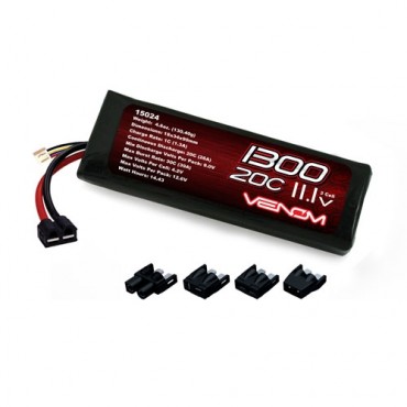 BATERIA LIPO VENOM 3S 11.1V 1300MAH 20C PLUG SISTEMA UNIVERSAL VENOM BV 15024