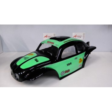 LHP0846PV BOLHA FUSCA BAJA 1/8 PINTADA PRETA E VERDE PARA OFF ROAD MONSTERS REVO,STAMPEDE,SAVAGE,MAD FORCE LYNX