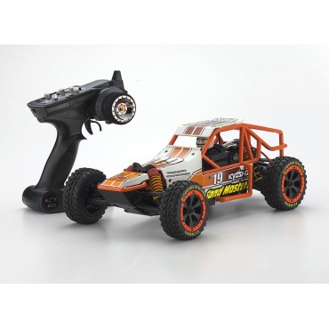 AUTOMODELO KYOSHO SAND MASTER COMPLETO ELÉTRICO 1/10 RÁDIO 2.4GHZ BRANCO BATERIA 1800MAH CARREGADOR KYO 30831T5B