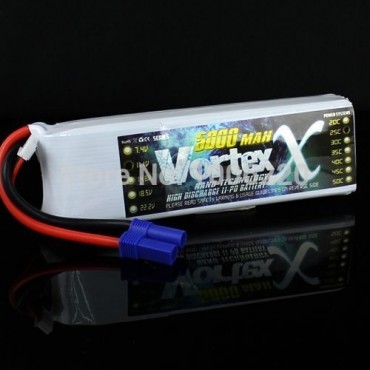 BATERIA DE LIPO VORTEX NANO TECH 3S 11.1V 5000Mah 25/50C HARD CASE RC03192