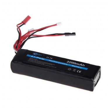 BATERIA LIPO LI POLY BQY 3S 2200MAH PARA RÁDIOS DE 8 PILHAS FORMATO TORRE TURNIGY 9X ETC BQY3SR