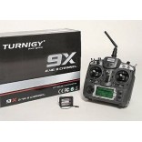 RÁDIO TURNIGY 9X 9CH E RECEPTOR 8CH V2 PARA HELI AERO R9X