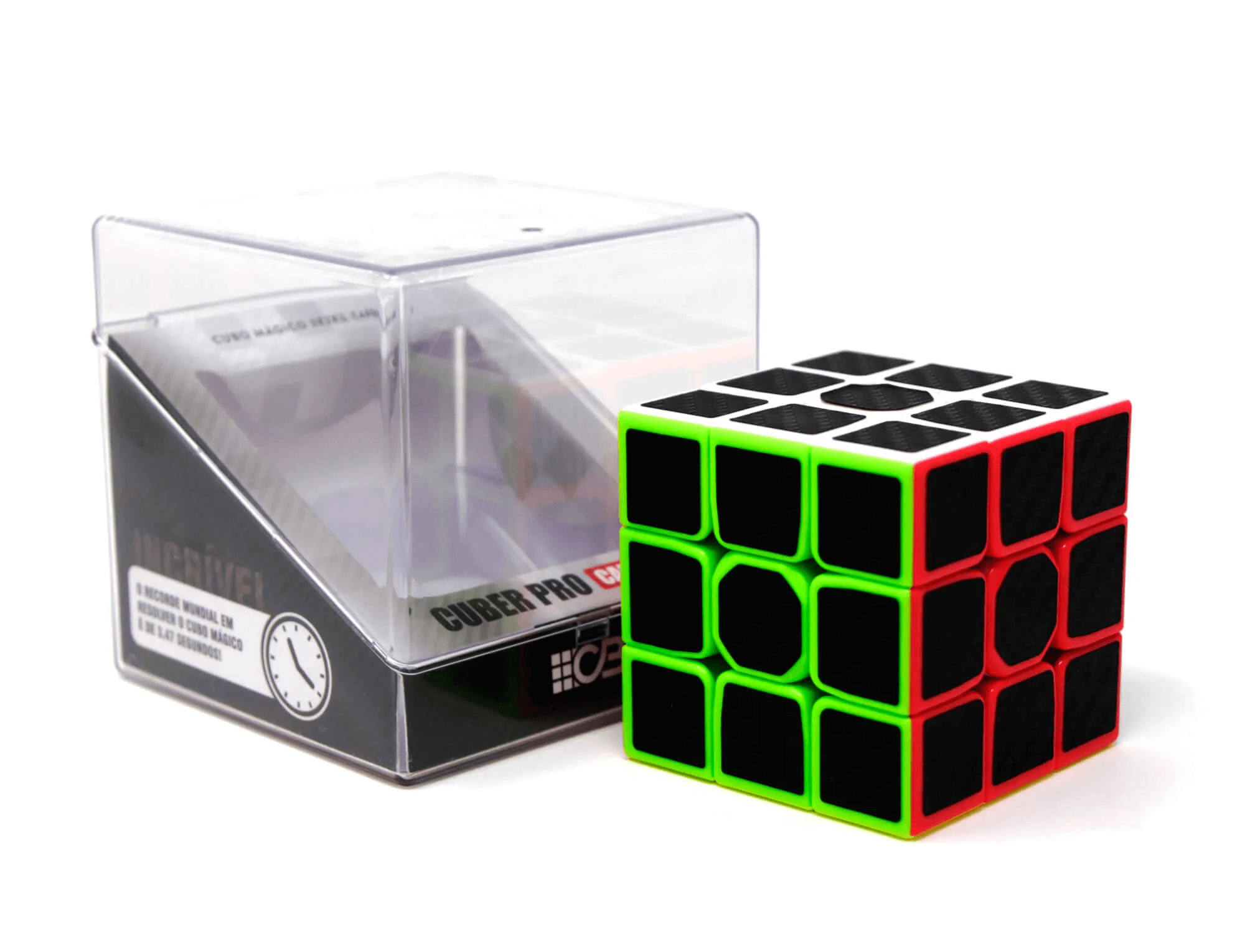 CUBO MÁGICO 3X3X3 CUBER PRO 3 CARBON PROFISSIONAL CUBER BRASIL ATA-PRO3-CB