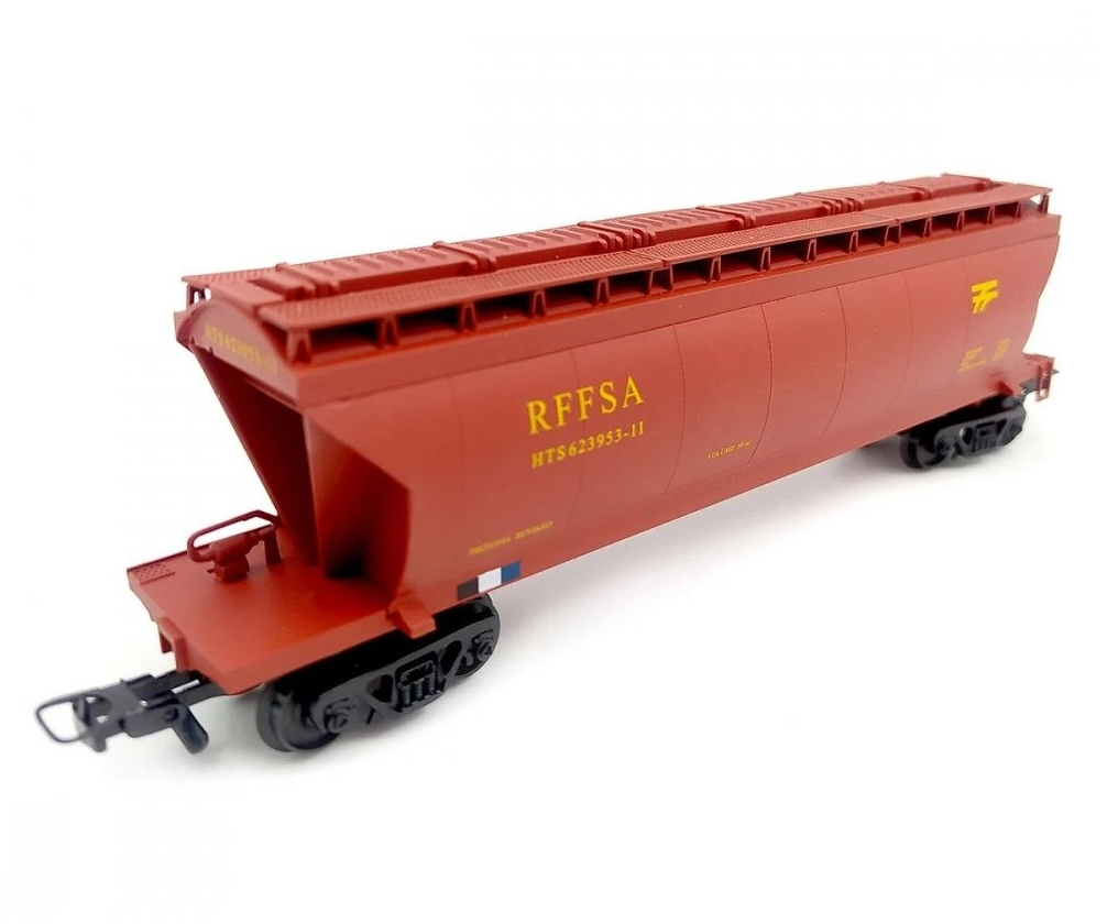 VAGÃO HOPPER TANQUE HTS RFFSA FRATESCHI CLÁSSICOS E CONTEMPORÂNEOS FRA 2084