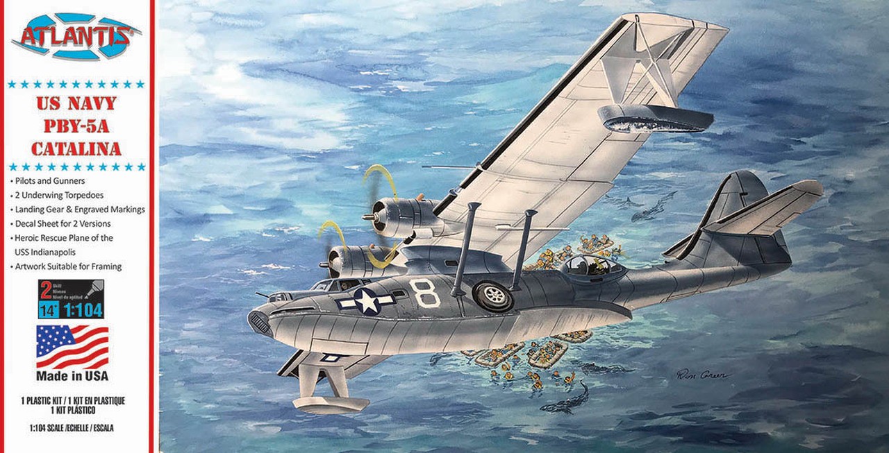 KIT PARA MONTAR ATLANTIS US NAVY PBY-5A CATALINA SEAPLANE 1/104 ATL 5301